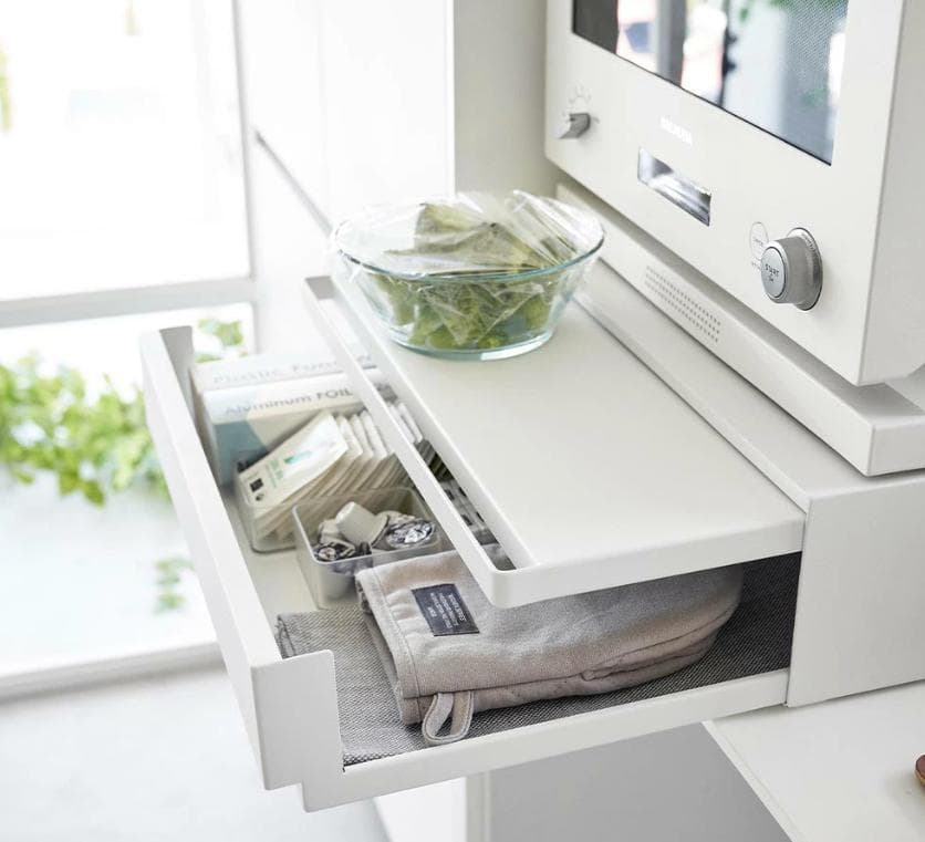 tower ツーウェイ キッチン家電下引き出し&スライドテーブル 幅45cm