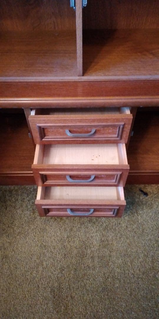 【岡山市東区・直接引き取りは25,400円引き】ガラス付き木製大型書棚