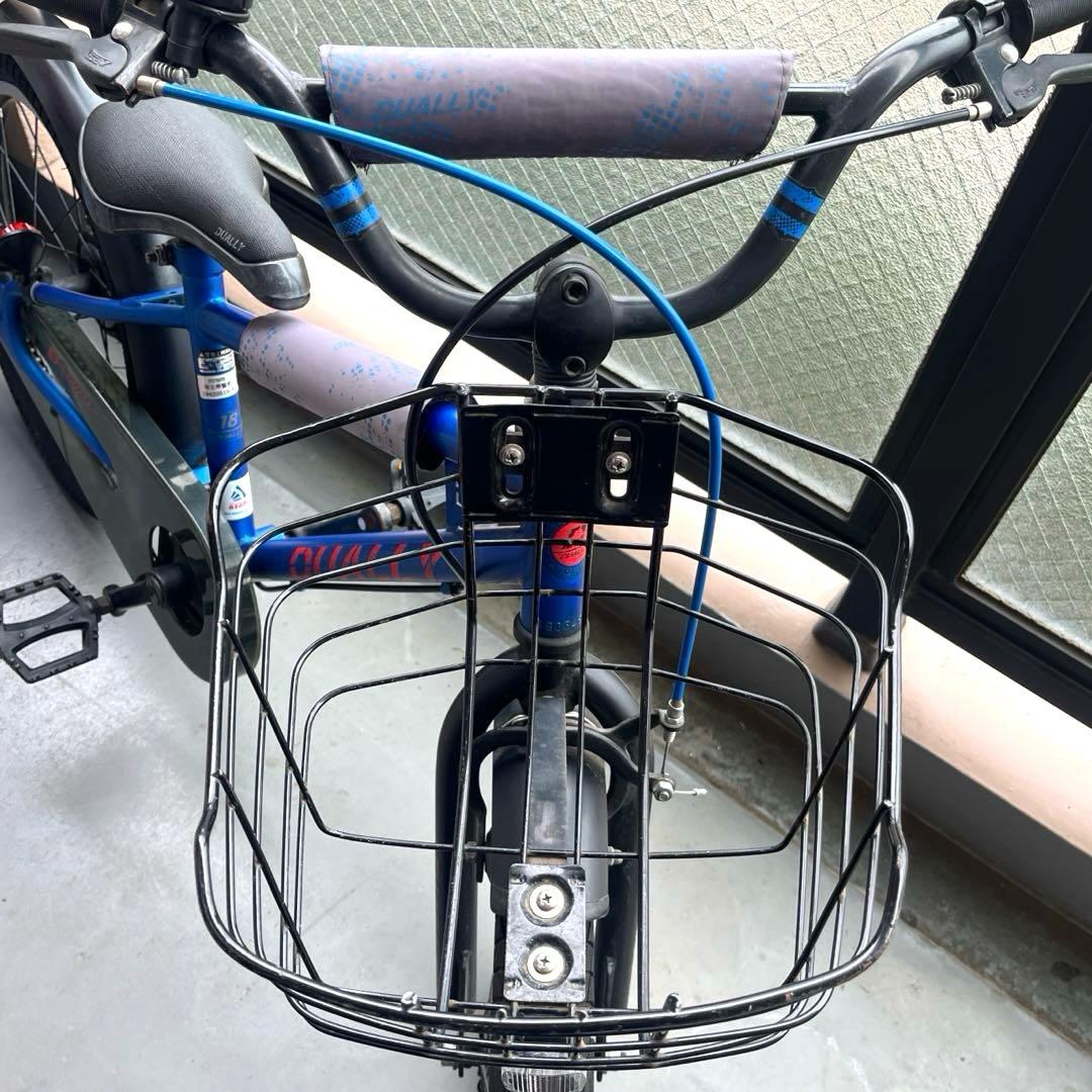 【引取り限定】子供用自転車 BMXスタイル 18インチ 補助輪・ヘルメット付き