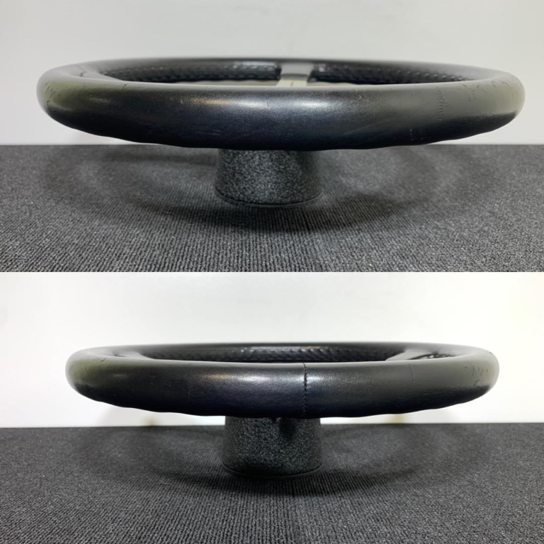 ナルディ クラシック 36パイ シルバースポーク レザー ホーンボタン付