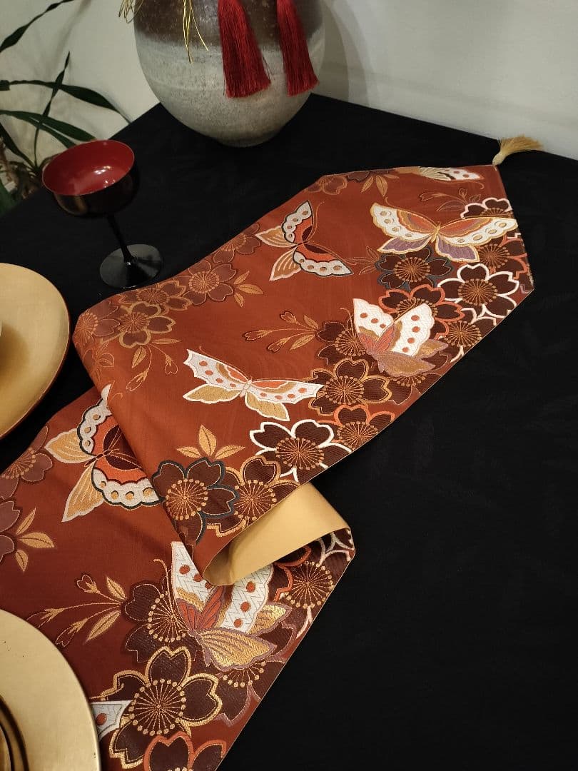 A934高級‼️全通帯‼️ひな祭り‼️蝶、桜‼️2m14cm