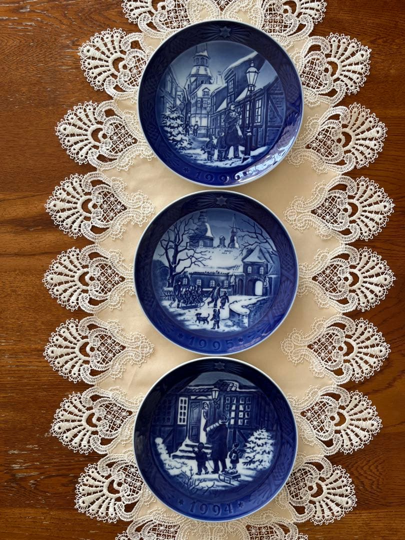 お値下げ【希少1995年含む】☆ ロイヤルコペンハーゲン　イヤープレート12枚☆