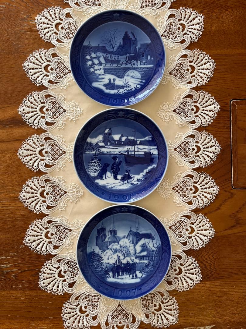 お値下げ【希少1995年含む】☆ ロイヤルコペンハーゲン　イヤープレート12枚☆