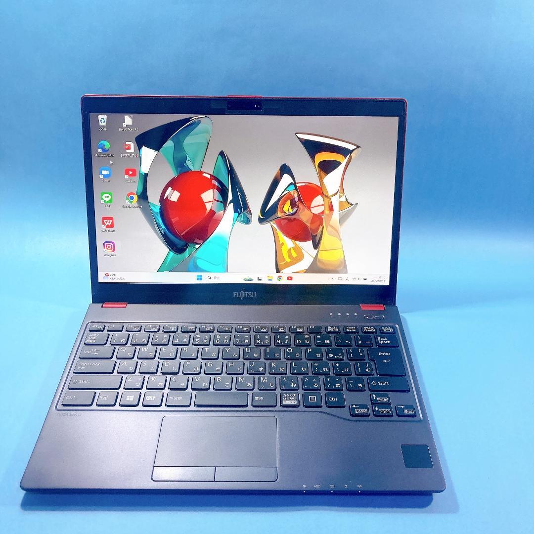 w59✨赤/ 薄型軽量/高速SSD /8GB /オフィス付✨すぐ使えるノートPC