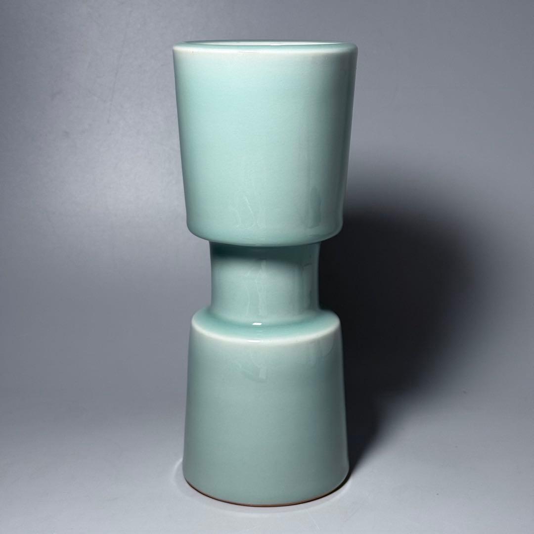 盛期　鍋島青磁杵形花池　二重共箱　有名蒐集家　旧蔵　図録掲載品！　本物保証