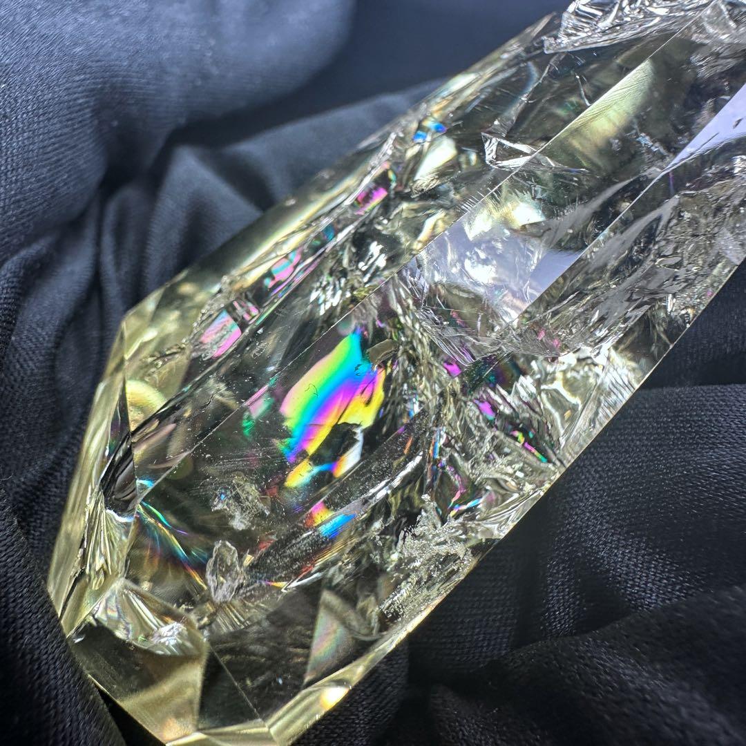 絶品❗️虹入り水晶 ✴︎アイリスクォーツ シトリン フリーフォーム 天然石A1080