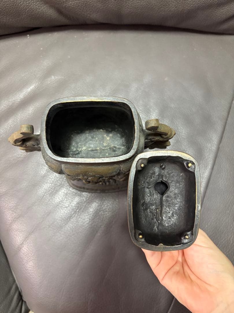 獅子香炉　置物