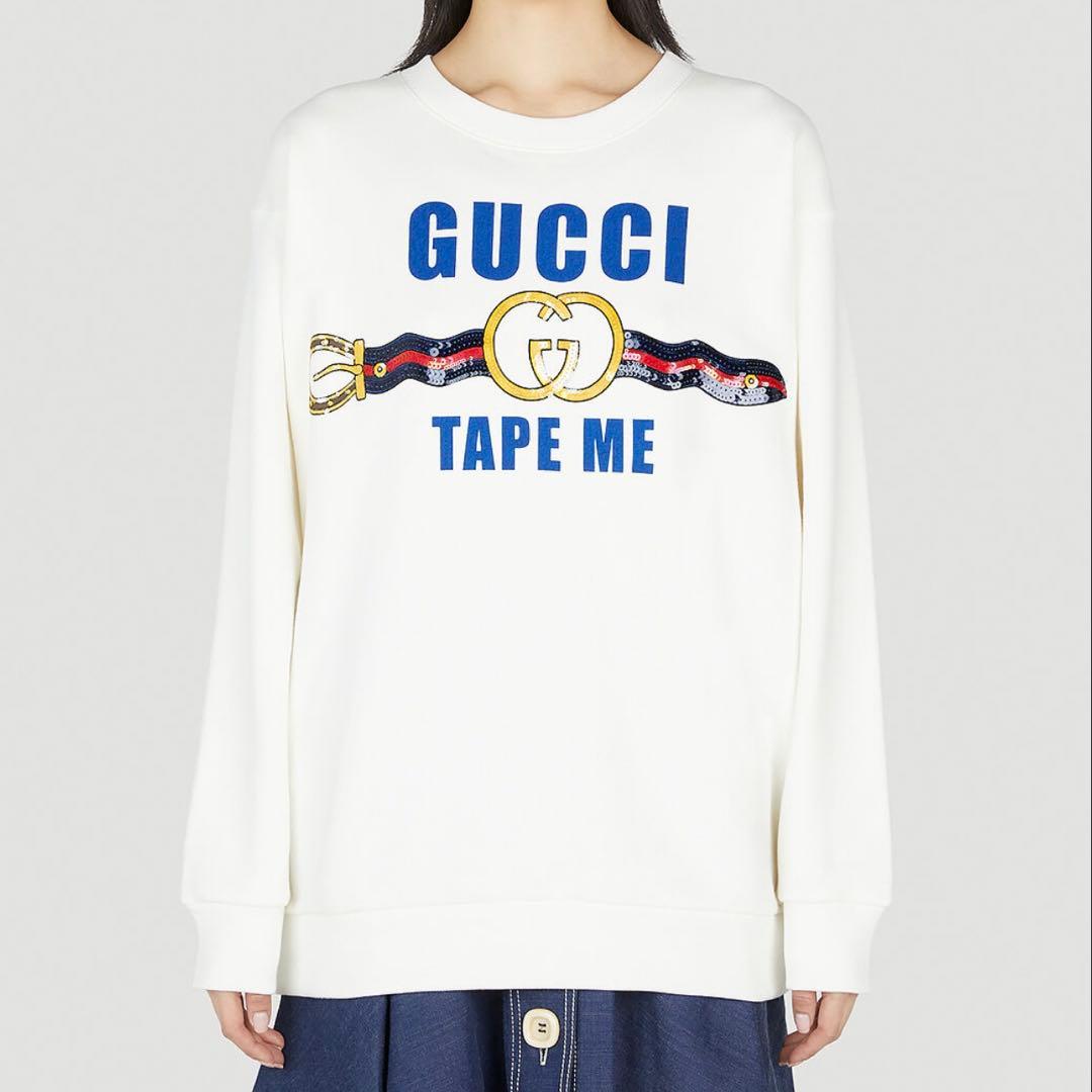 【正規品】GUCCI スウェット トレーナー　TAPE ME スパンコール