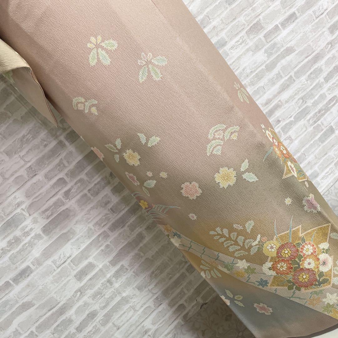 訪問着　フルセット　桜　絞り　パールトーン加工　春らしい　入学式　卒業式　P4