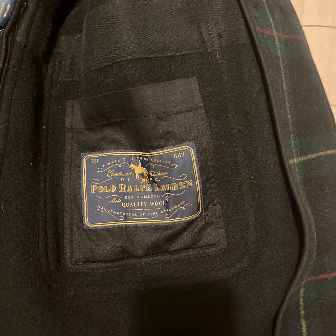 ラルフローレン ダッフルコート タータンチェック S