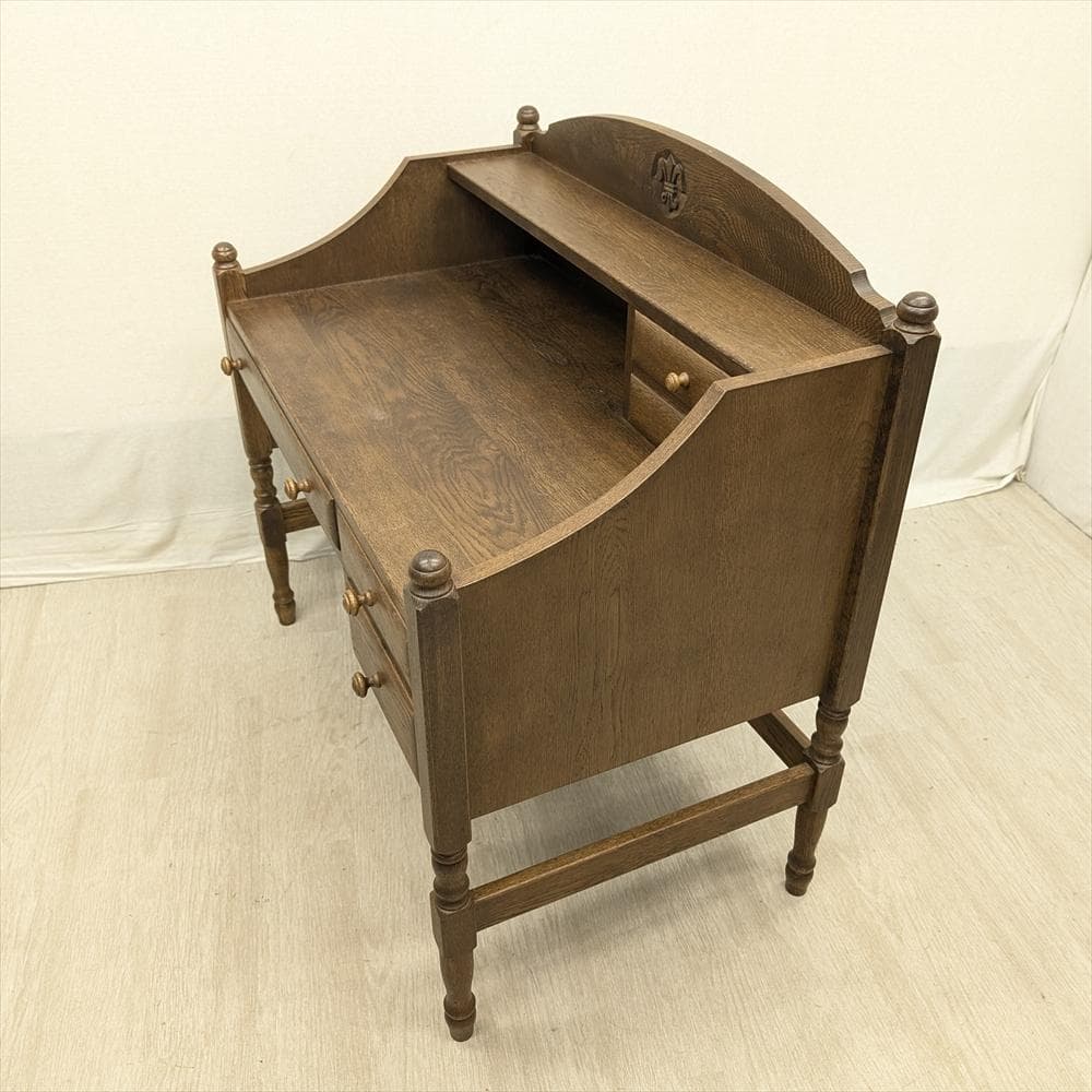 勇峰工芸　楢 ナラ材　学習机　勉強机　ワークデスク　パソコン　書斎　机　作業台