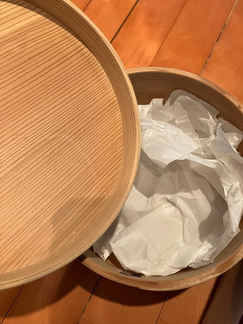 おひつ 3合 栗久 曲げわっぱ しゃもじ小付き 白木 秋田大館 新品未使用品