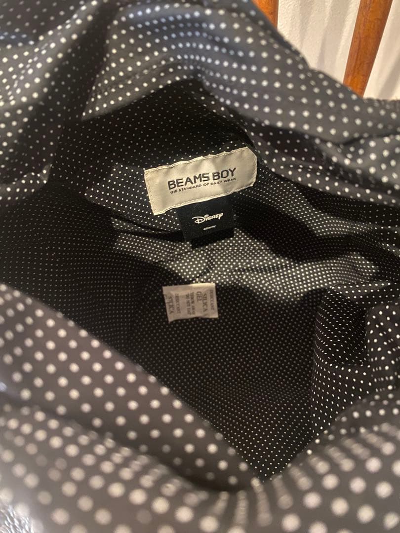 【未使用品】BEAMS BOY ディズニー　ビーズ刺繍 かごバッグ 黒
