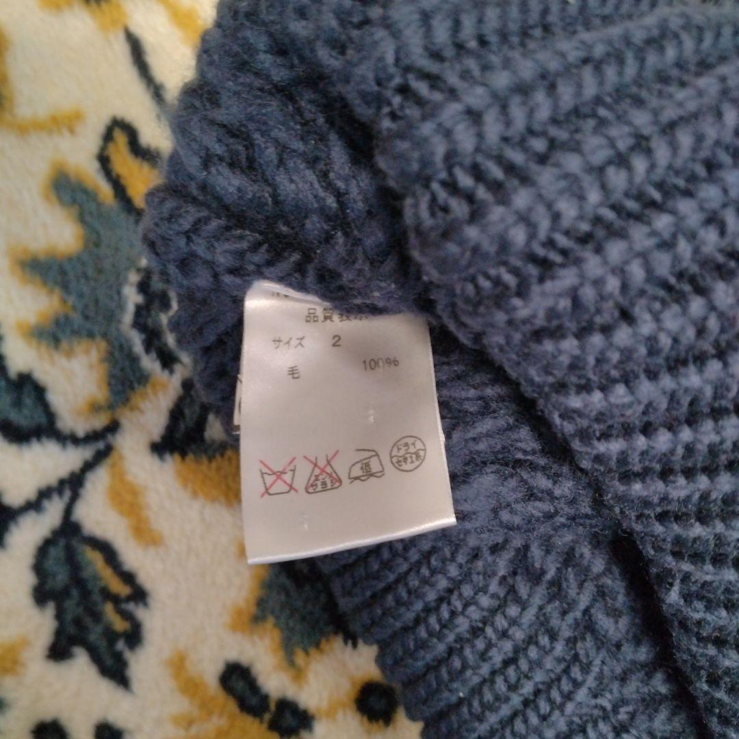 MサイズBATONERケーブルニットセーター