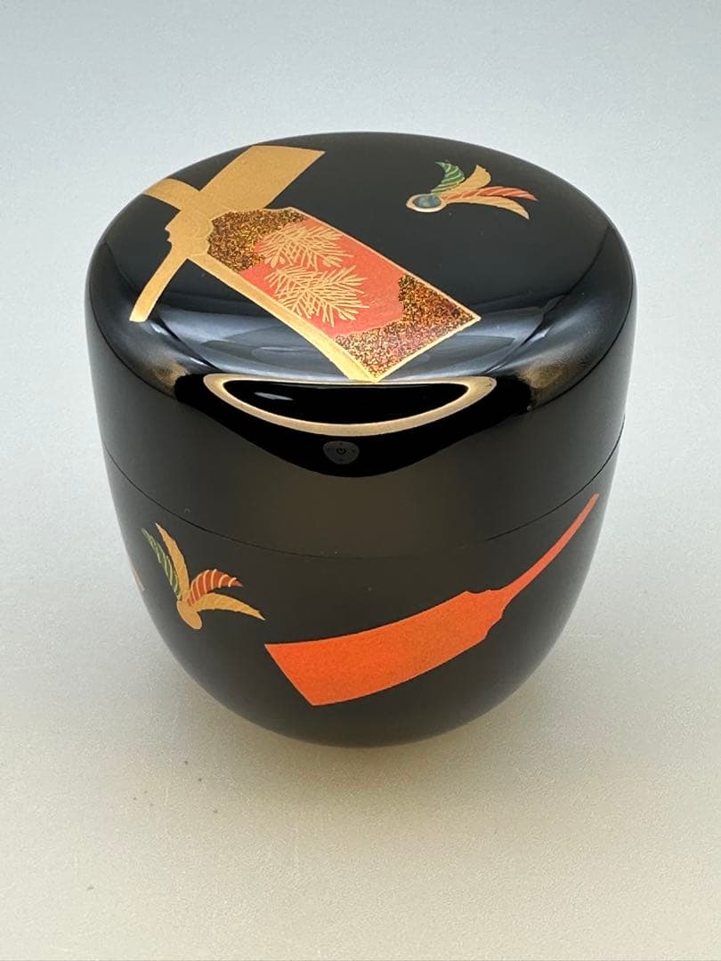 茶道具　棗　西村松雲　羽子板蒔絵
