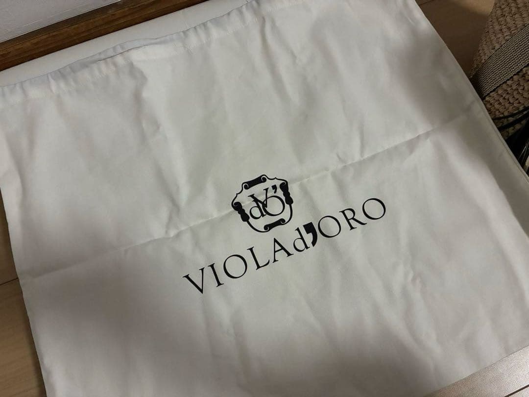 ヴィオラドーロ カゴバッグ サンドロ ラフィアテープハンドルトート