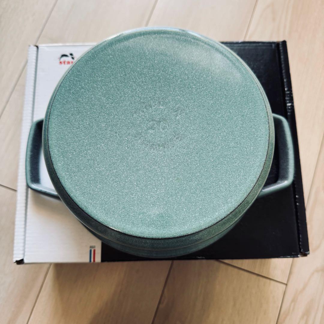 STAUB ストウブ ピコ・ココット ラウンド セージグリーン 20cm