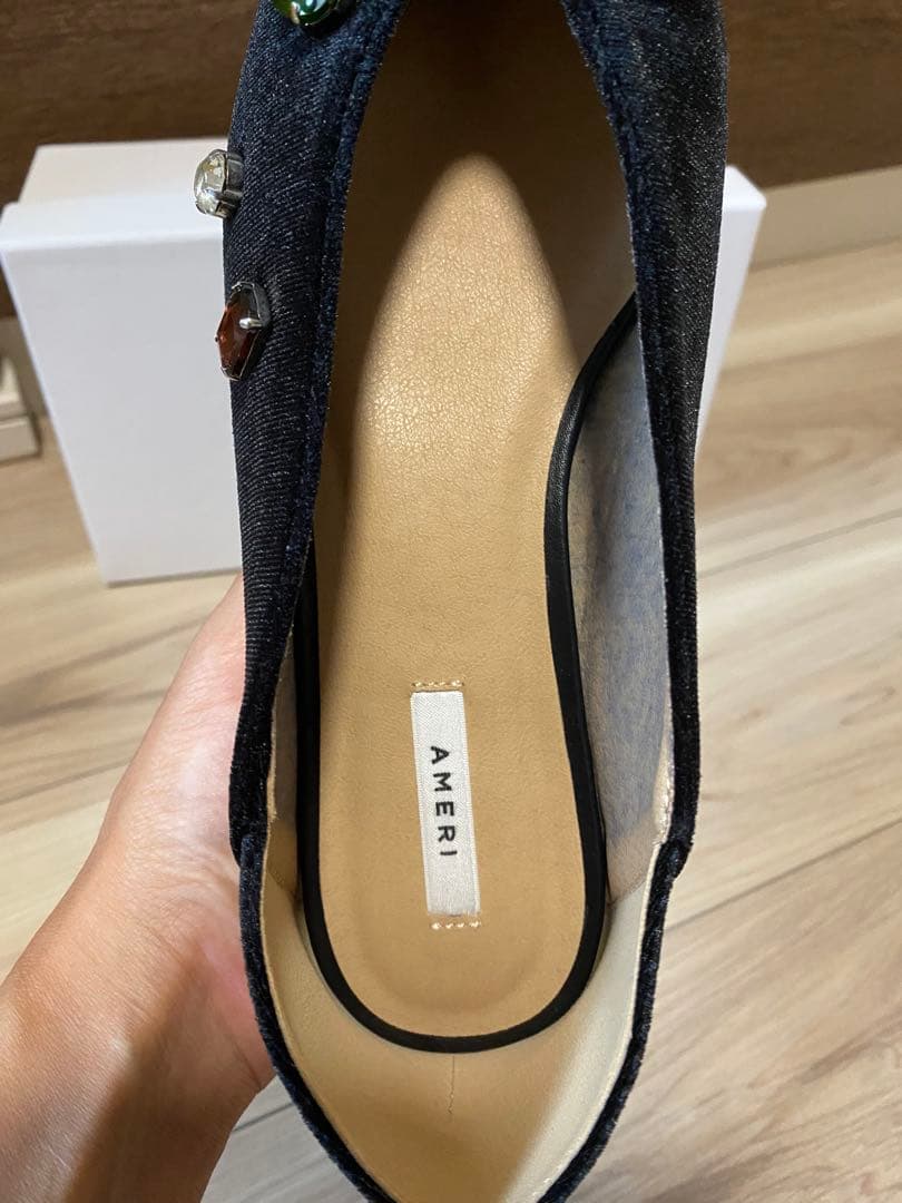 Ameri VINTAGE アメリ UND BIJOU FLAT PUMPS 黒