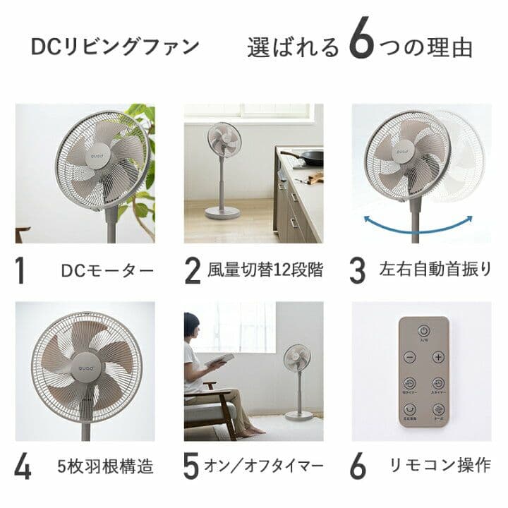 QUADS DCリビングファンサーキュレーター QS538 2025製品❗
