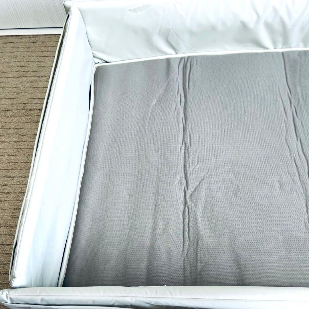 【美品】ベビーベッド ココネルエアープラスAB ホワイトベージュ