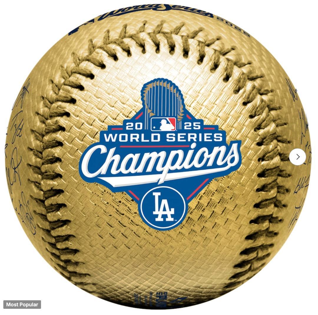 ドジャース 2025 優勝 ゴールドボール レプリカサイン 新品