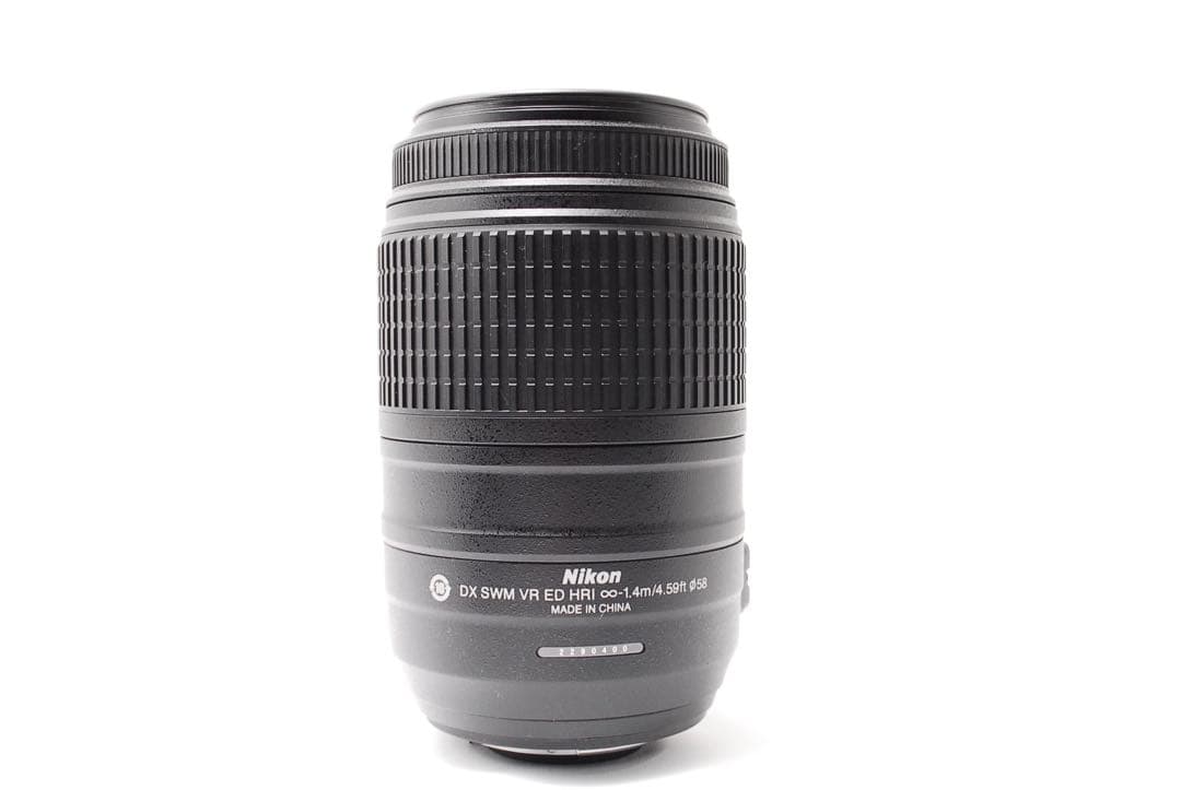 良品Nikon 55-300mm VR 手ぶれ補正付 望遠 フード・ポーチ付