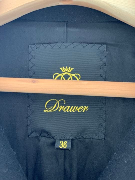 【美品】DRAWER ドゥロワー　コート　ブラック　36