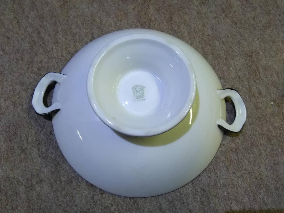 オールドノリタケ　アールデコ　果樹園の図　美しい菓子皿　M－JAPAN印