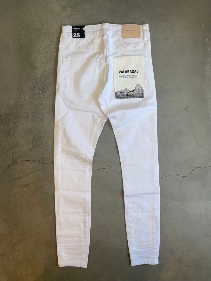 VALABASAS バラバサス ホワイト スキニーデニム 28 新品未使用