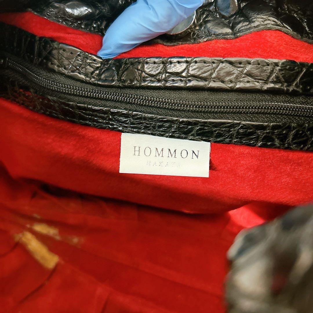 ★JRA認定 リアルクロコダイル マットクロコ ハンドバッグ センター取り 鰐革