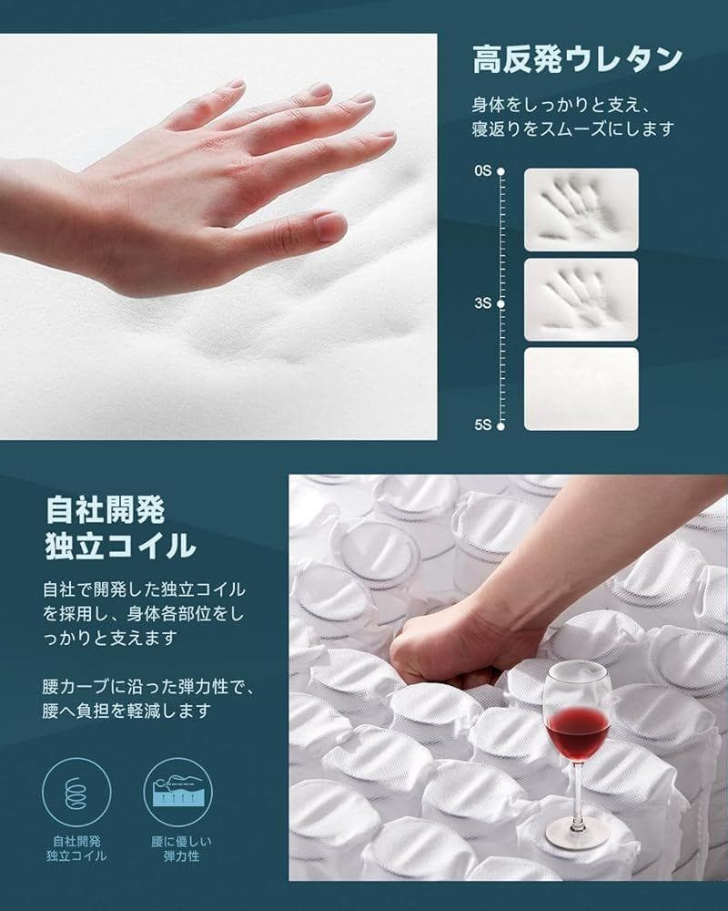 Z-HOM マットレス ゼミダブル 120*195*17cm （ホワイト）