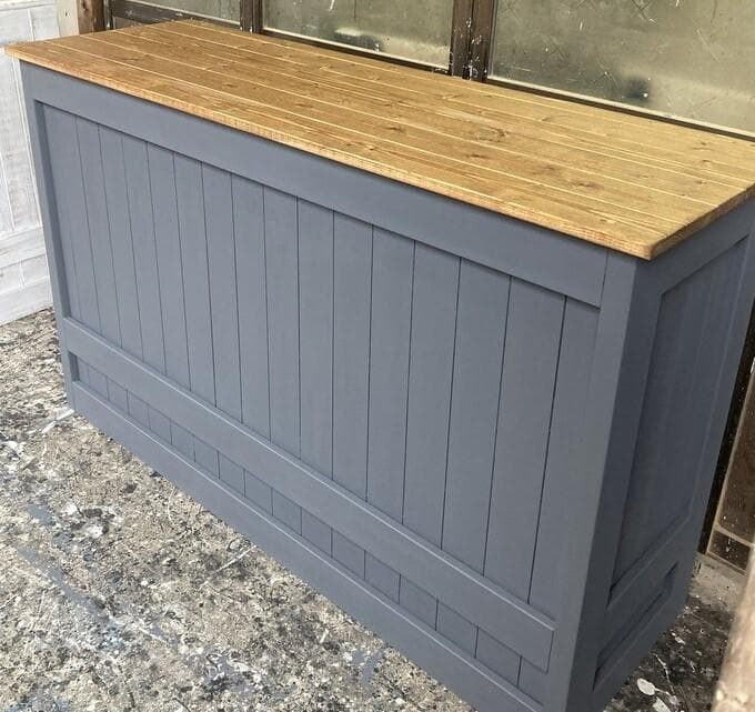 なりゆきち★グレー☆レジカウンターテーブル【1200】カントリー家具