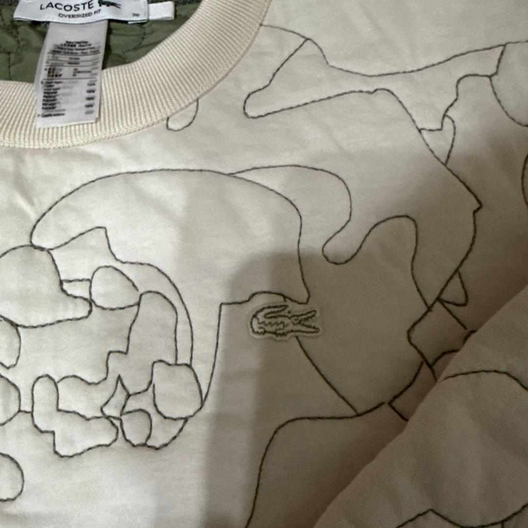 レア LACOSTE リバーシブル スウェット キルティング ワニロゴ