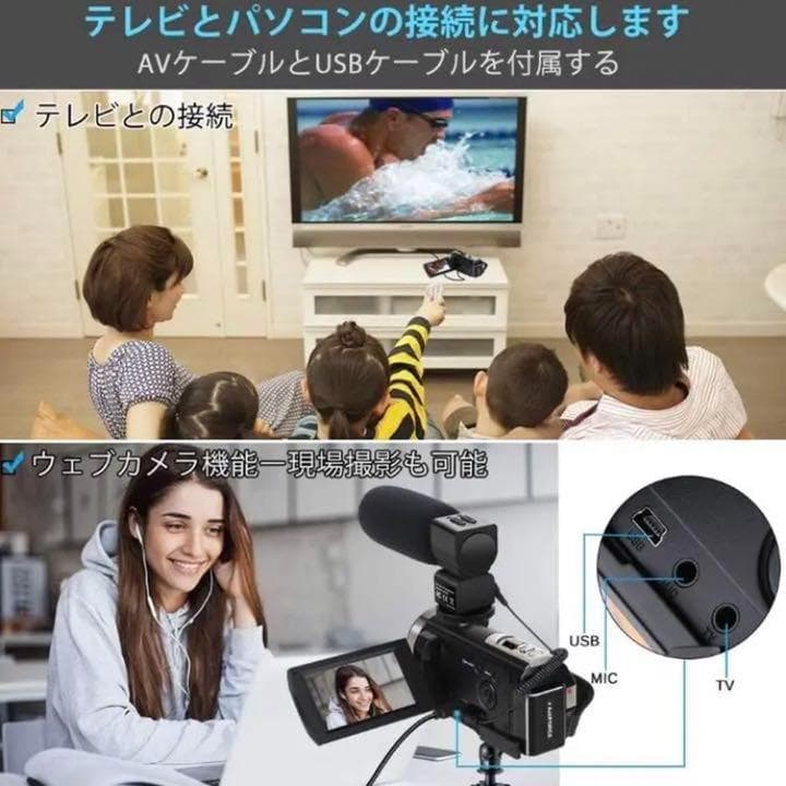 最新最先端の超高感度COMSセンサー搭載❣ハイスペックモデル♪❤ビデオカメラ