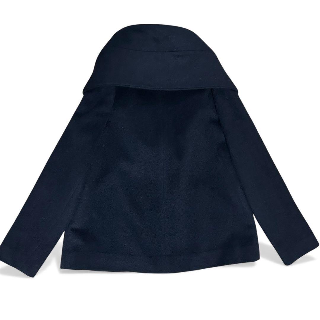 美品　アナイ　アンゴラ混　ボリュームショールカラー　シャルムショートコート　黒