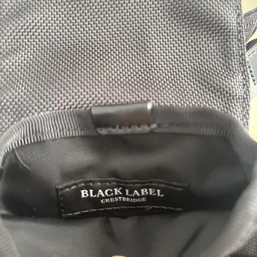 【BLACK LABEL】ブラック チェック柄 ミニショルダーバッグ　サコッシュ