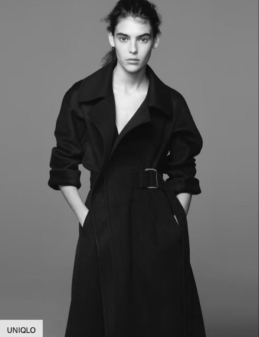 【タイムセール】ユニクロ +J カシミアブレンドラップロングコート