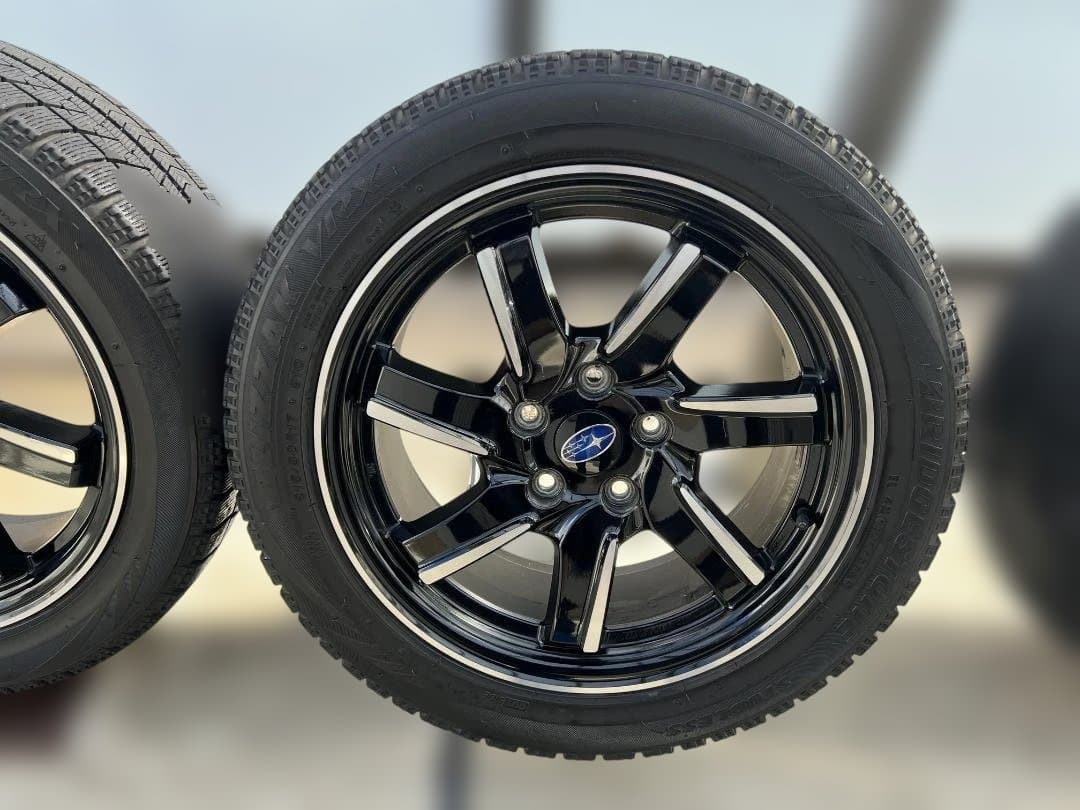 スバル 17インチ スタッドレスタイヤホイールセット ブラック