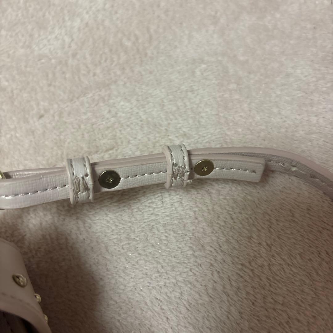 セルフォード ピンク スタッズ付き ショルダーバッグ