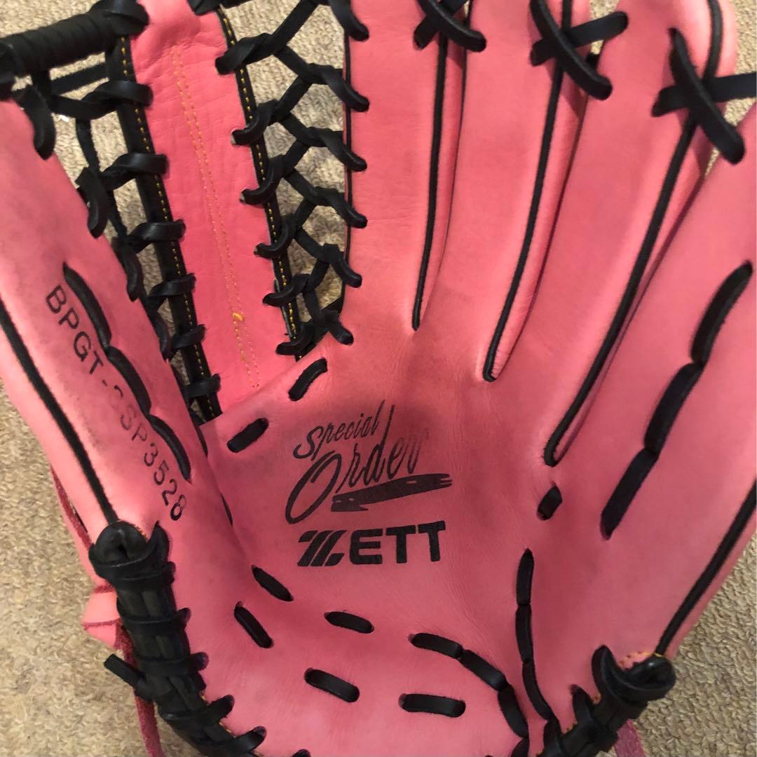 m*1様 ZETT DYNA オーダー ピンク 硬式グローブ