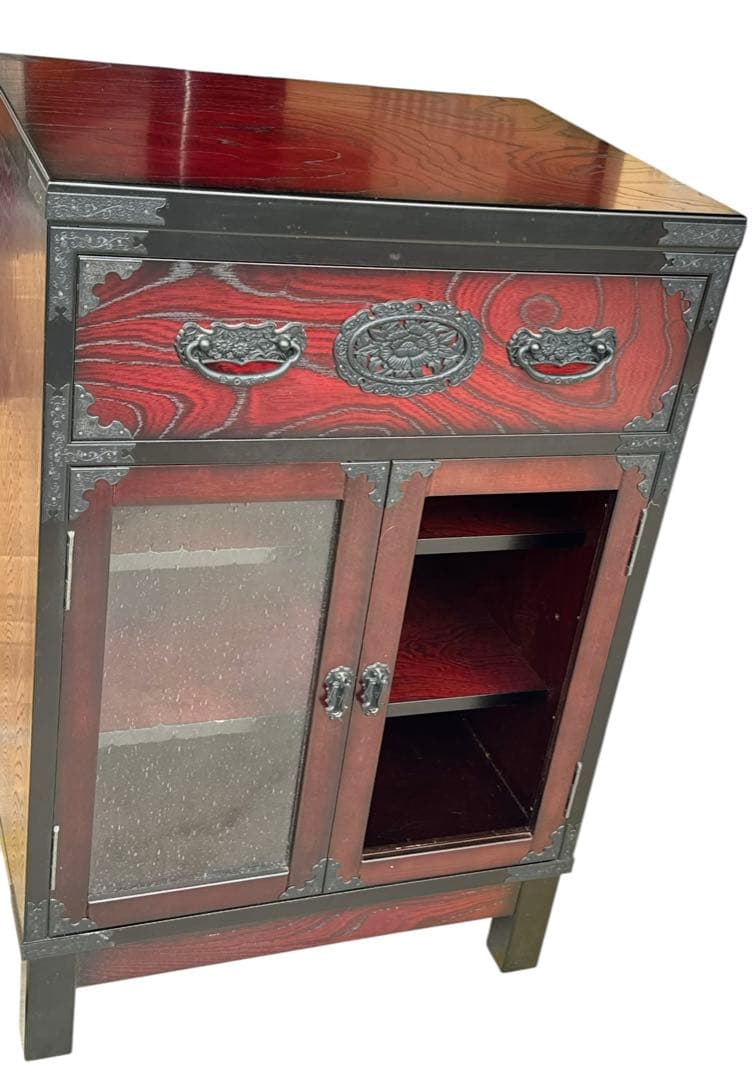 【訳アリ】美品　時代箪笥民芸家具レトロ社三丸家具工芸