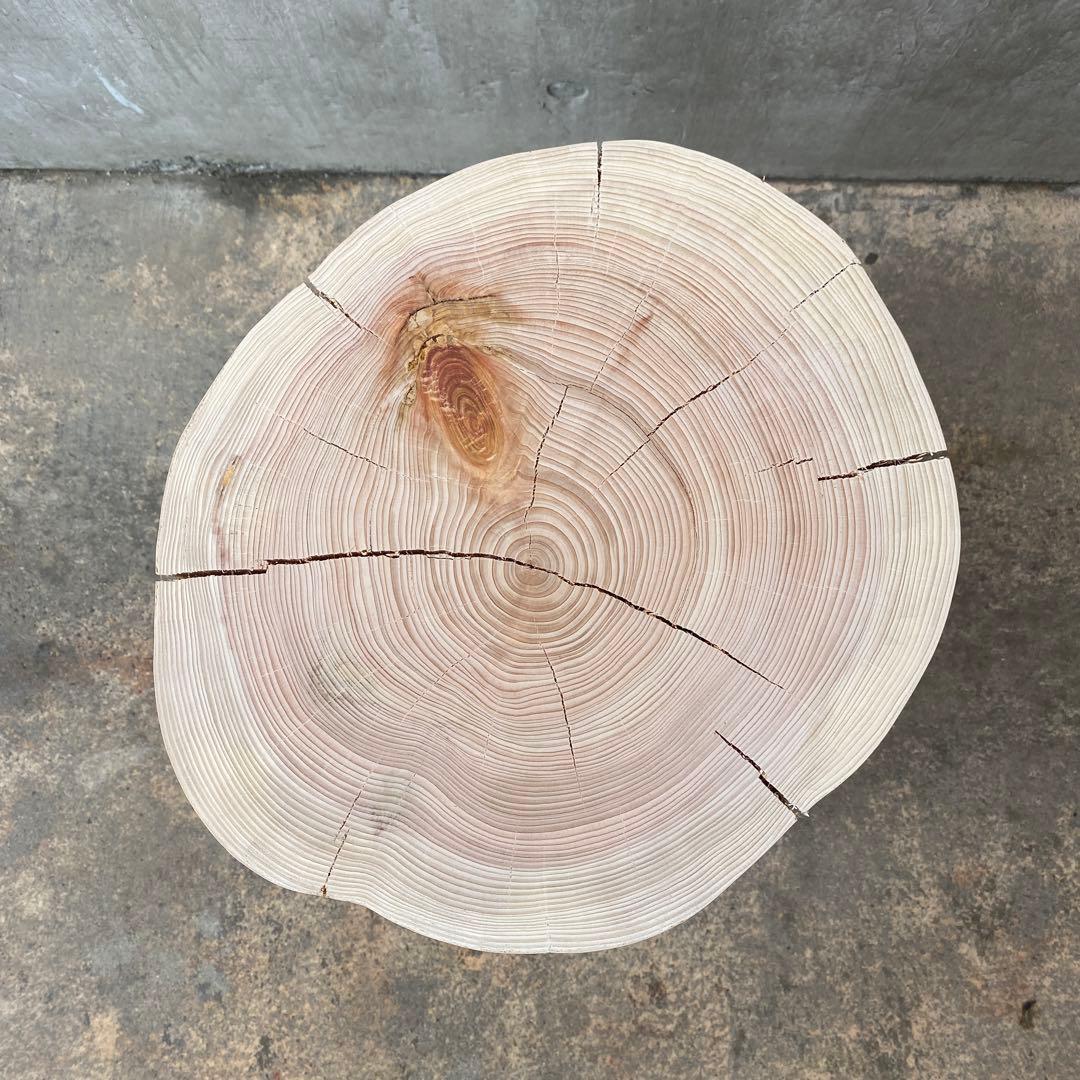 【ひのき切り株のスツール】丸太椅子 什器 サイドテーブル インテリア 木 寝室