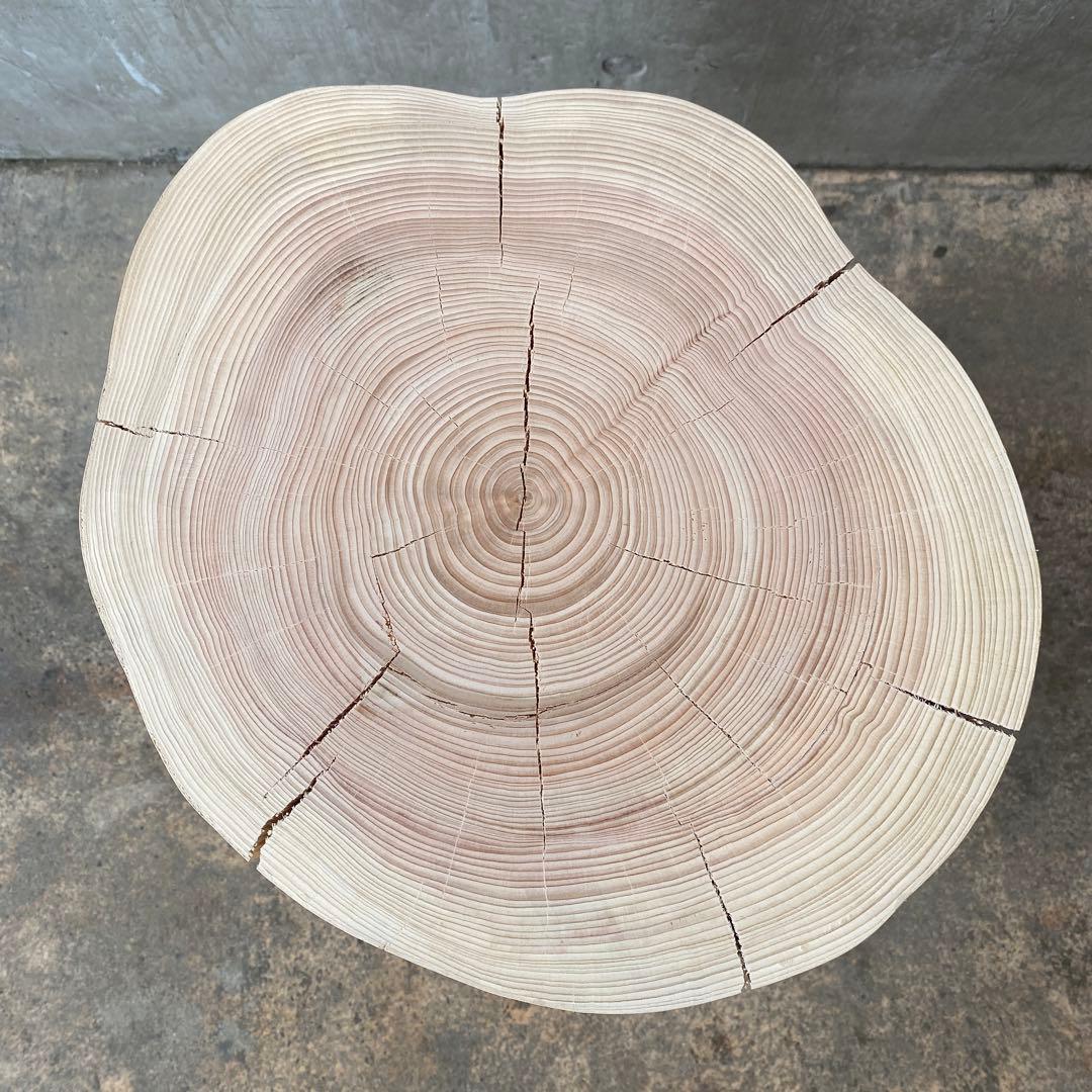 【ひのき切り株のスツール】丸太椅子 什器 サイドテーブル インテリア 木 寝室