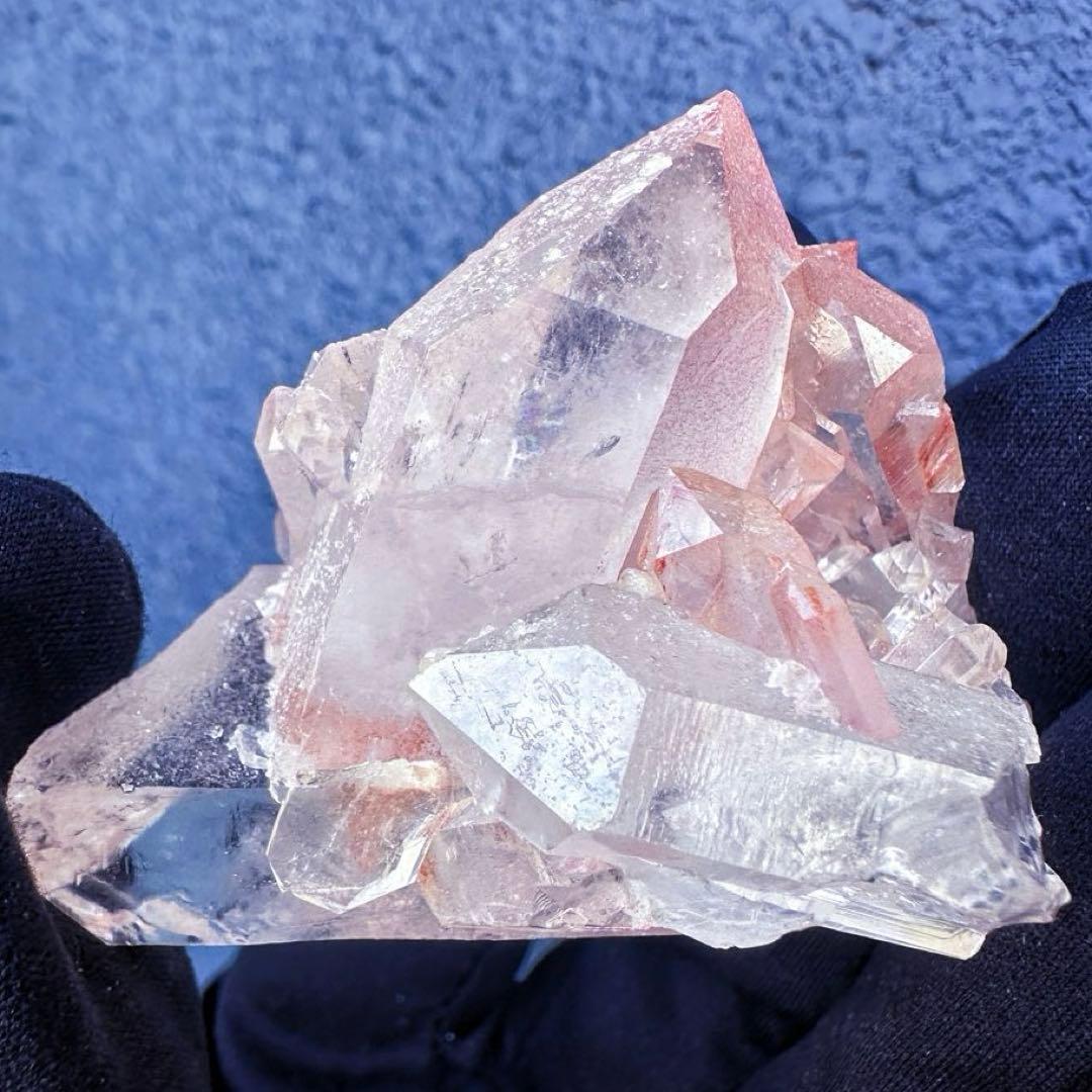 希少❗️高品質❗️超綺麗☆ピンク♡ヒマラヤ水晶 クラスターレインボー天然石A1373