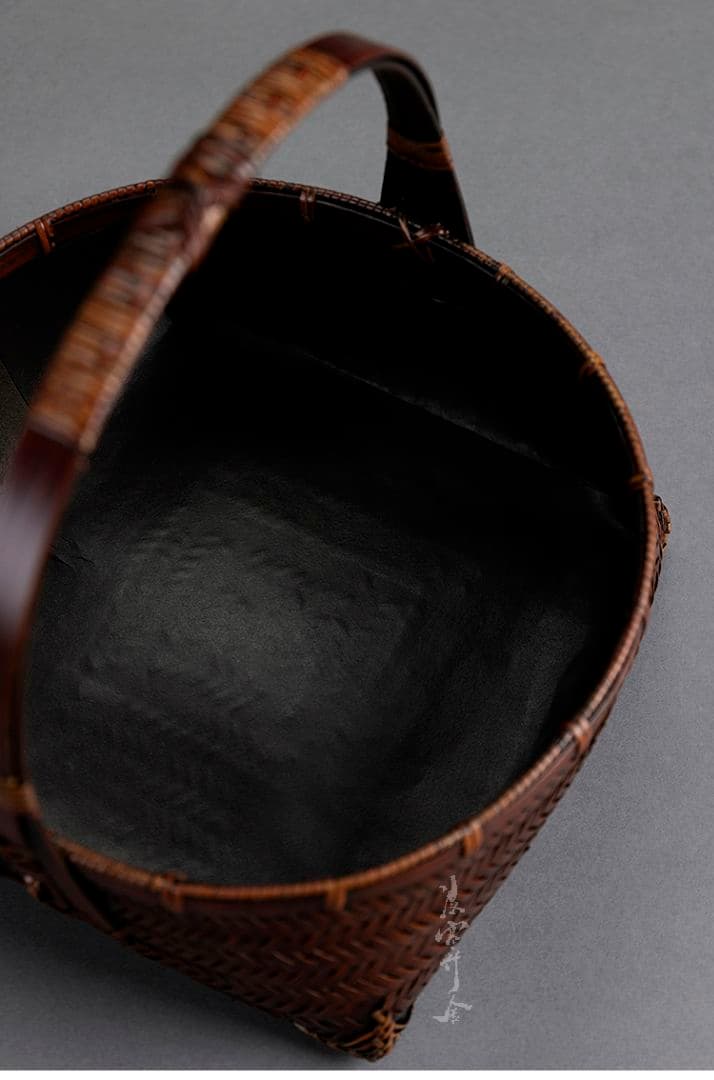 竹細工 極上品 茶道具 茶器収納 収納 手作工芸品  買い物かご