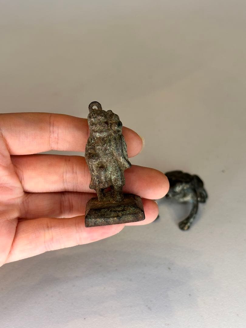 中国 青銅 印章 置物 3点セット 古美術