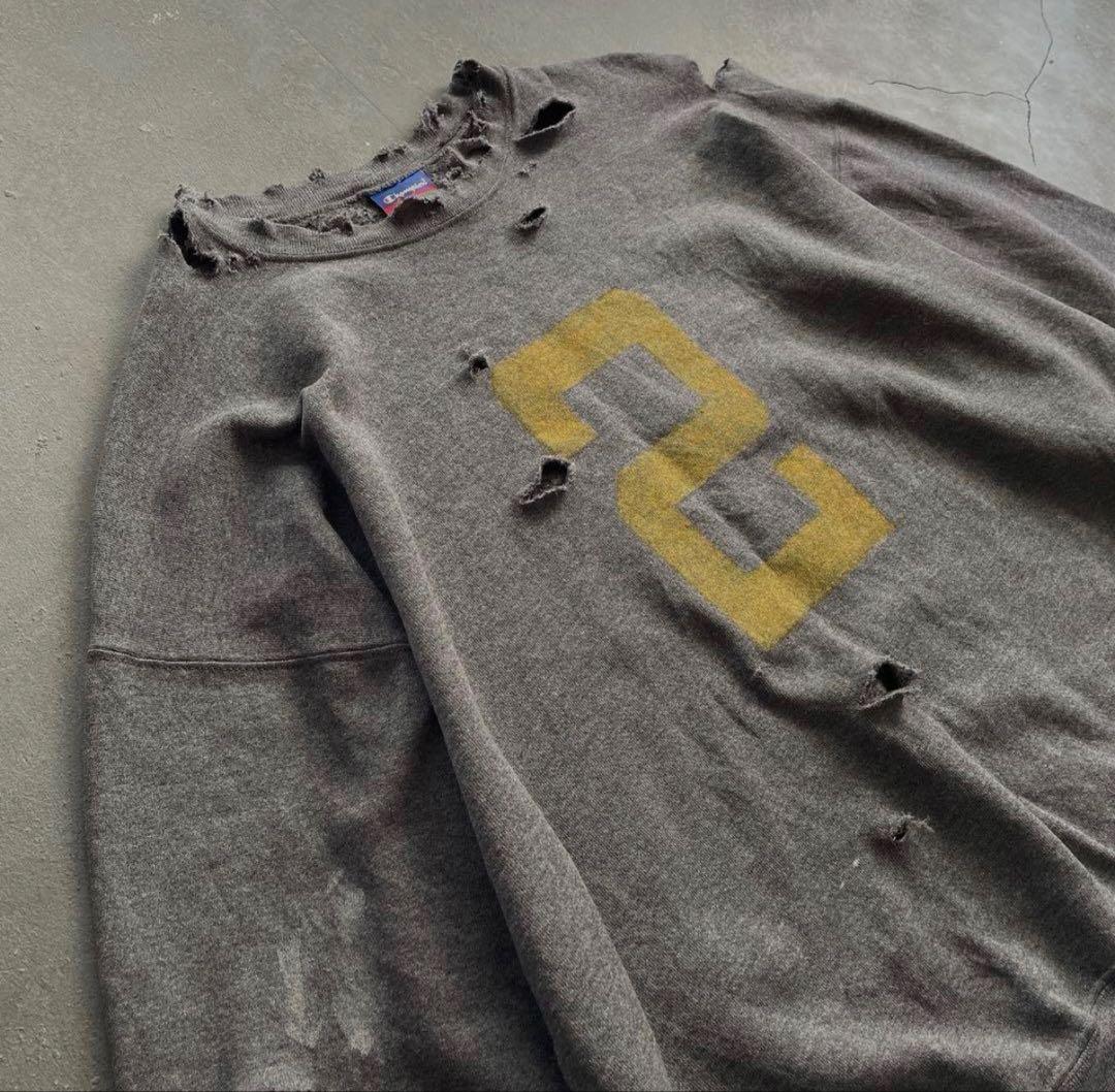 90's Champion XL ナンバーペイント boro sweat