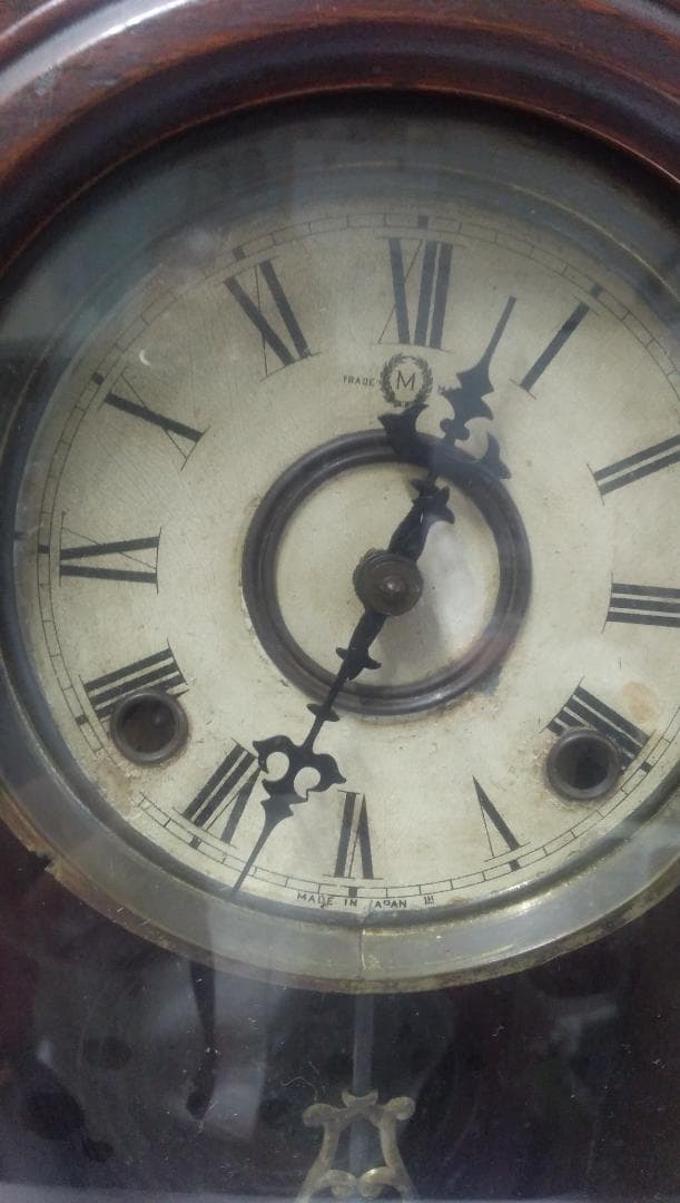 古い柱時計　　②