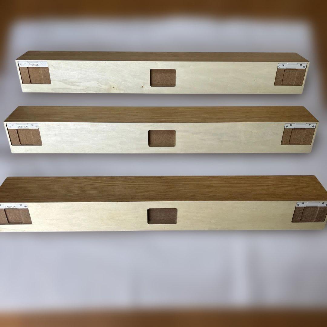 無印良品 壁に付けられる家具棚 オーク 88cm 3個セット