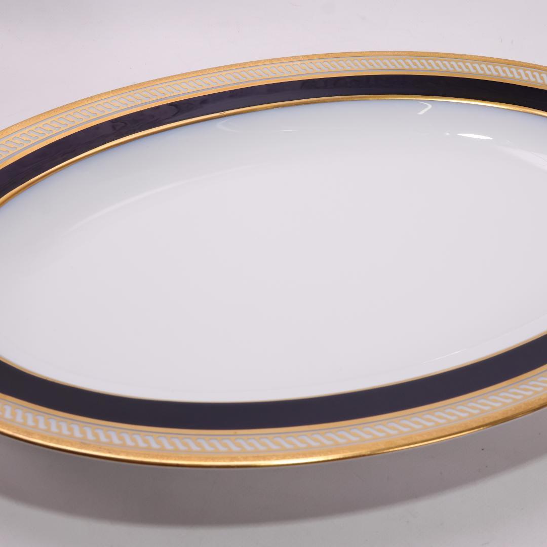 大倉陶園　リミテッドエディション　オーバルプレート 　瑠璃金彩 　大皿